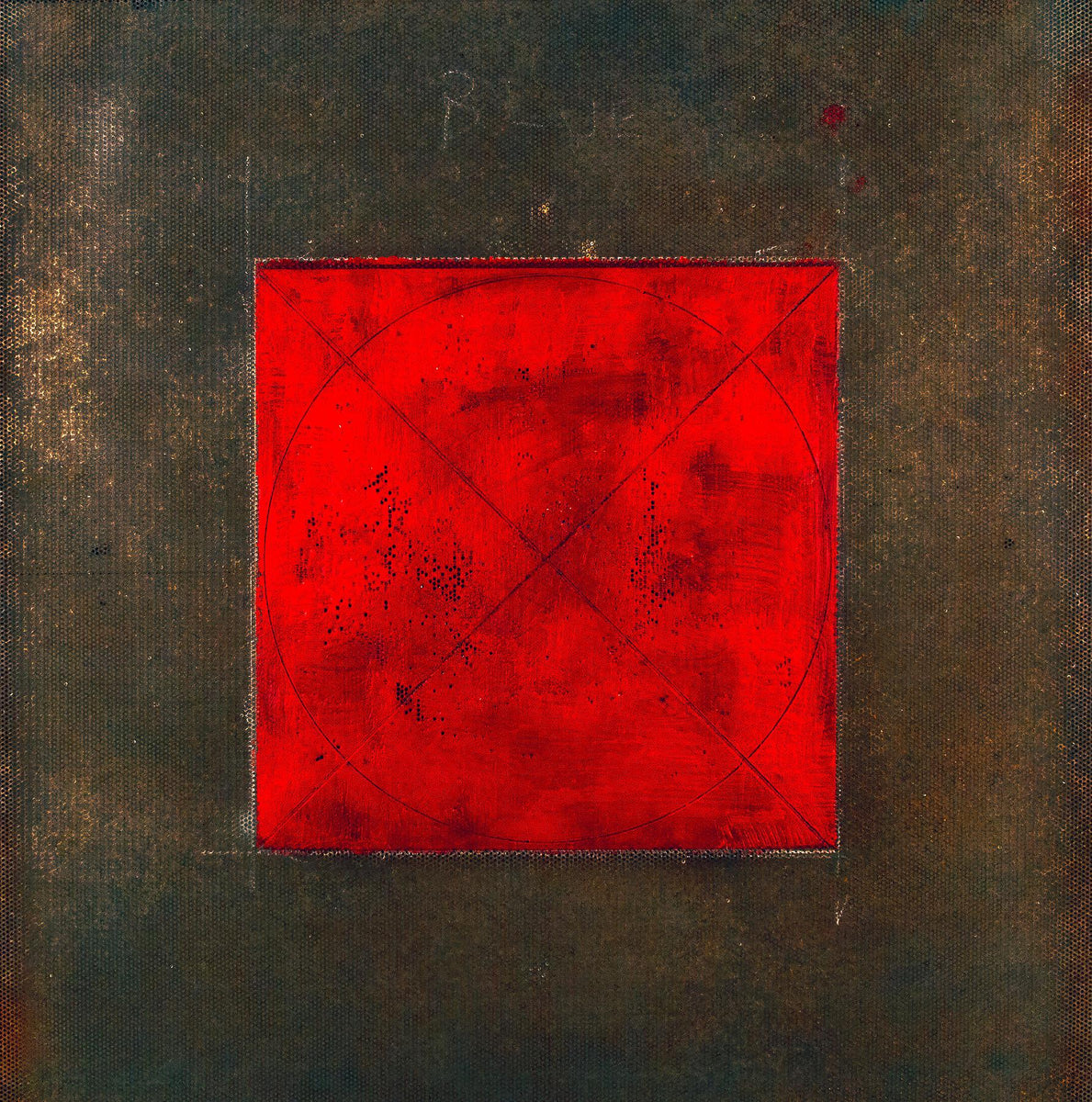 Kandinsky's Red Square Patterned painting by Richard Sudden Loupe, Inc